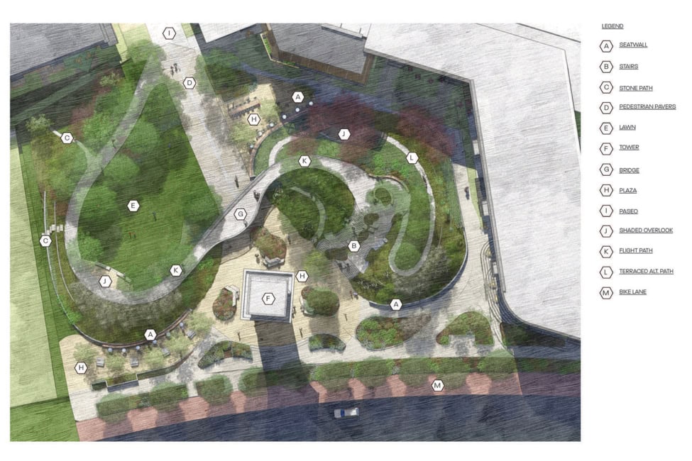 plan view Roger Lavor Taylor Sr. Plaza