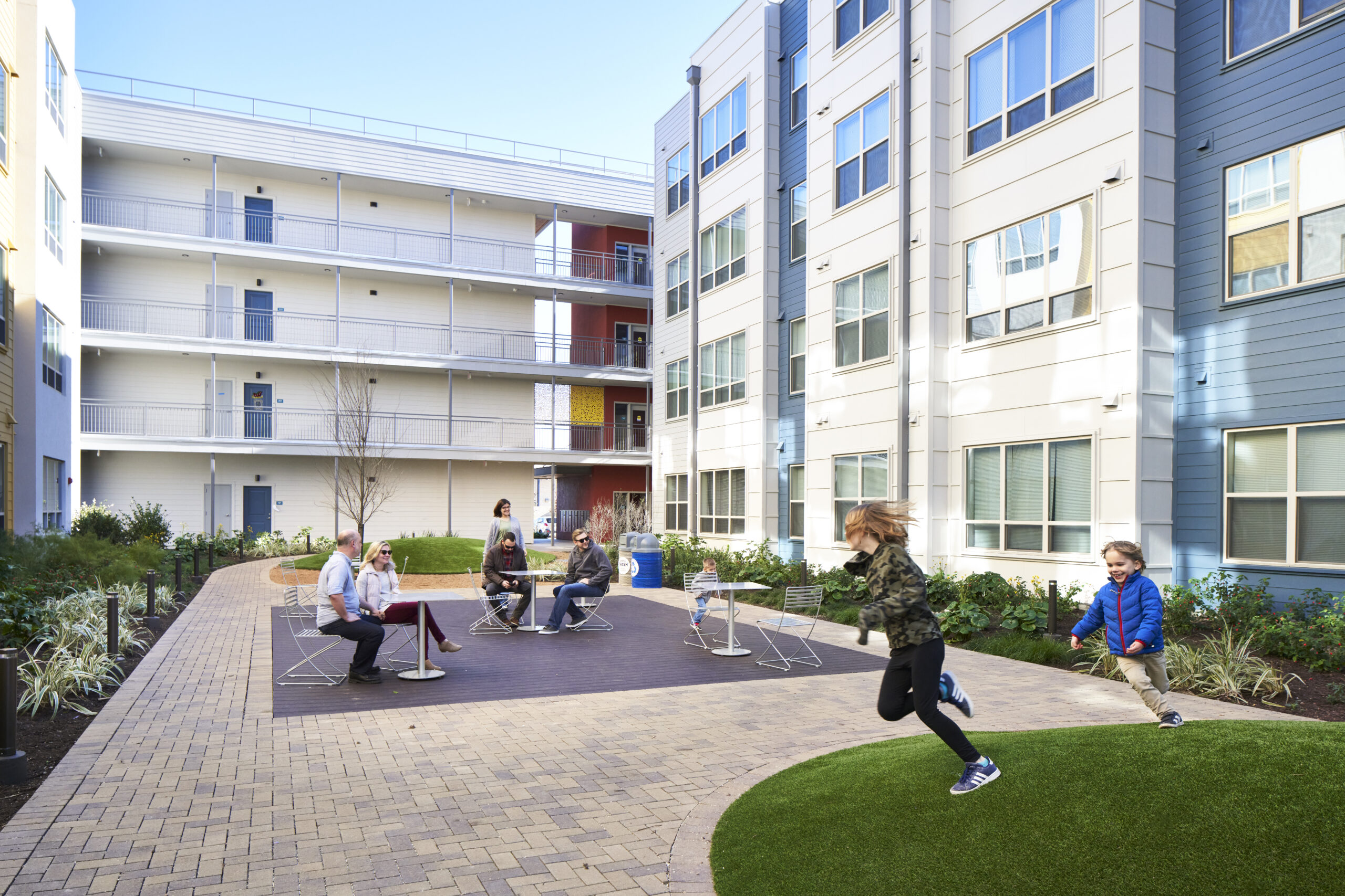 permeable pavers at the jordan affordable housing